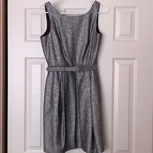 White House Black Market  black and silver dress